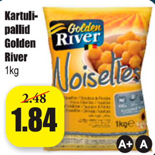 Allahindlus - Kartulipallid Golden River 1 kg