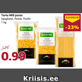 Allahindlus - Tartu Mill pasta