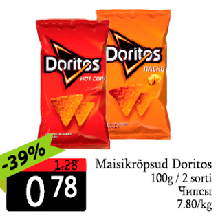 Allahindlus - Maisikrõpsud Doritos