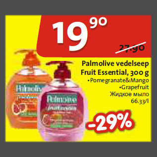 Allahindlus - Palmolive vedelseep Fruit Essential, 300 g