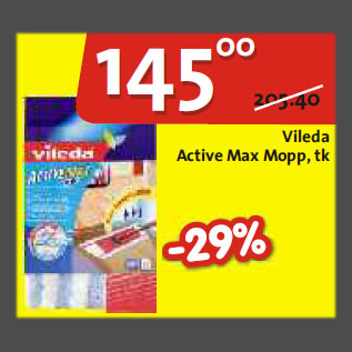 Allahindlus - Vileda Active Мах Mopp, tk