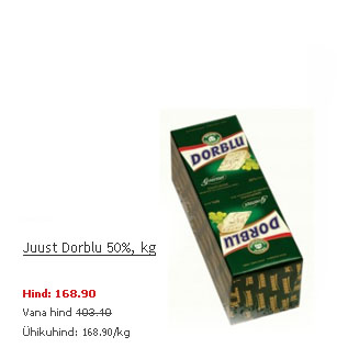 Allahindlus - Juust Dorblu 50%