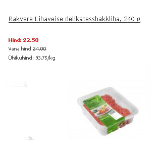 Allahindlus - Rakvere Lihaveise delikatesshakkliha