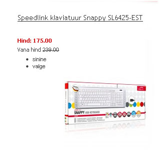 Allahindlus - Speedlink klaviatuur Snappy SL6425-est