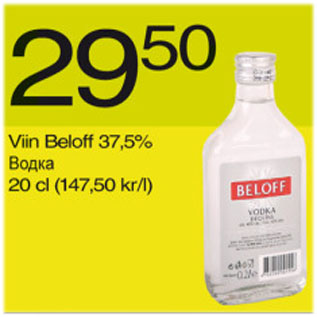 Allahindlus - Viin Beloff 37,5%, 20 cl