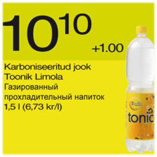 Allahindlus - Karboniseeritud jook Toonik Limola, 1,5 L