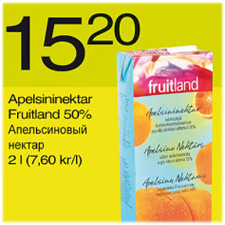 Allahindlus - Apelsininektar Fruittand 50%