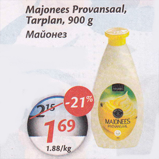 Allahindlus - Majonees Provansaal, Tarplan, 900 g