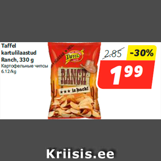 Allahindlus - Taffel kartulilaastud Ranch, 330 g