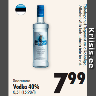 Allahindlus - Saaremaa Vodka