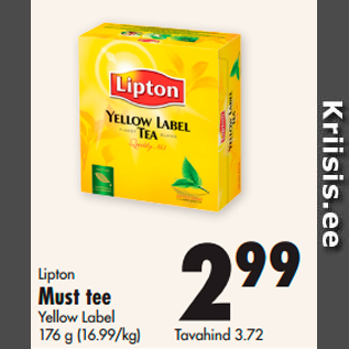 Allahindlus - Lipton Must tee