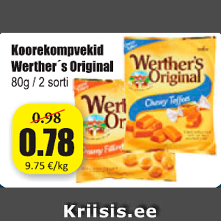 Allahindlus - Koorekompvekid Werther´s Original