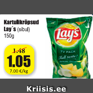 Allahindlus - Kartulikrõpsud Lay`s