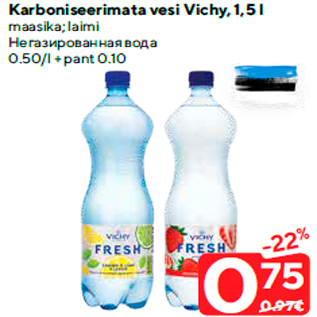 Allahindlus - Karboniseerimata vesi Vichy, 1,5 l