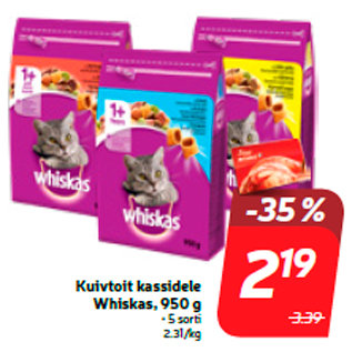 Allahindlus - Kuivtoit kassidele Whiskas, 950 g