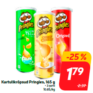 Allahindlus - Kartulikrõpsud Pringles, 165 g