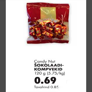 Allahindlus - Candy Nut šokolaadikompvekid