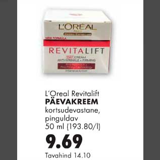 Allahindlus - L"Oreal Revitalift Päevakreem