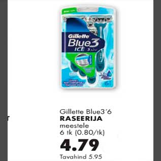 Allahindlus - Gillette Blue3"6 Raseerija