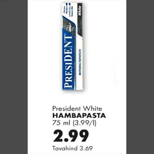 Allahindlus - President White Hambapasta