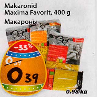 Allahindlus - Makaronid Maxima Favorit, 400g