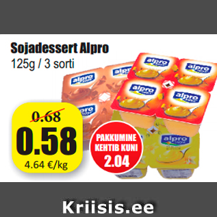 Allahindlus - Sojadessert Alpro