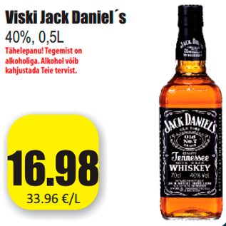 Allahindlus - Viski Jack Daniel´s