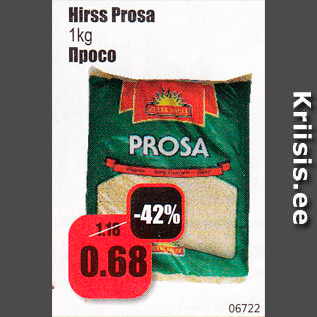 Allahindlus - Hirss Prosa 1 kg