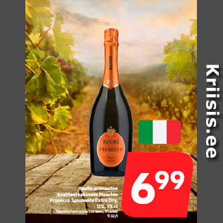 Allahindlus - Itaalia aromaatne kvaliteetvahuvein Maschio Prosecco Spumante Extra Dry