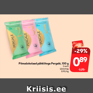 Allahindlus - Piimašokolaad pähklitega Pergalė, 100 g