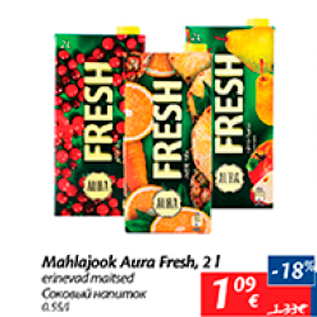 Allahindlus - Mahlajok Aura Fresh, 2 l