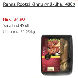 Allahindlus - Ranna Rootsi Kihnu grill-liha