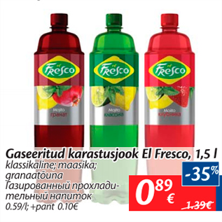 Allahindlus - Gaseeritud karastusjook EI Fresco, 1,5 L