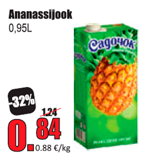 Allahindlus - Ananassijook 0,95 l