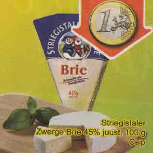 Allahindlus - Striegistaler Zwerge Brie 45% juust, 100 g