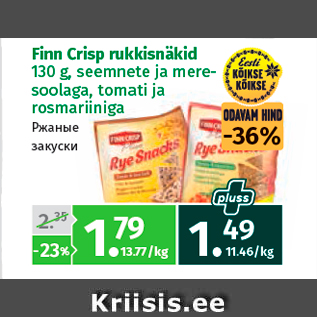 Allahindlus - Finn Crisp rukkisnäkid