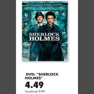 Allahindlus - DVD:"SHERLOCK HOLMES"