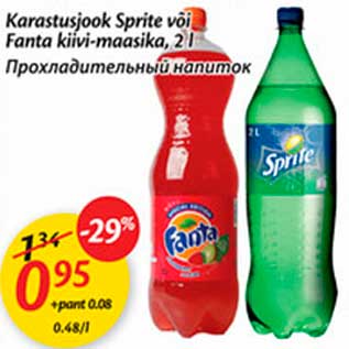 Allahindlus - Karastusjook Sprite või Fanta kiivi-maasika