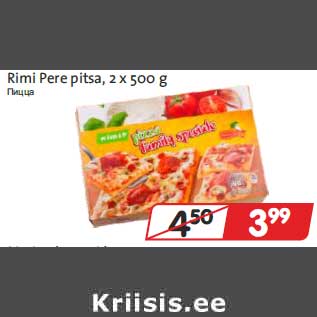 Allahindlus - Rimi Pere pitsa, 2 x 500 g