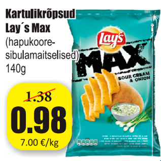 Allahindlus - Kartulikrõpsud Lay`s Max