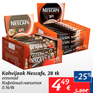 Allahindlus - Kohvijook Nescafe, 28 tk