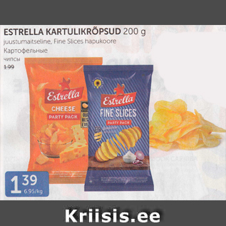 Allahindlus - ESTRELLA KARTULIKRÕPSUD 200 G