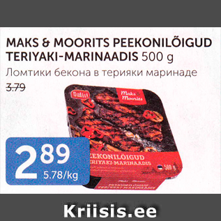 Allahindlus - MAKS & MOORITS PEEKONILÕIGUD TERIYALI-MARINAADIS 500 G