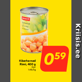 Allahindlus - Kikerherned Rimi, 400 g