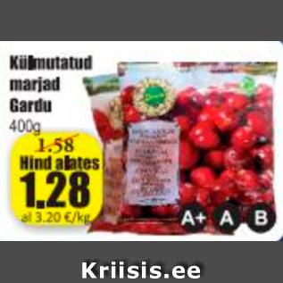 Allahindlus - Külmutatud marjad Gardu 400 g