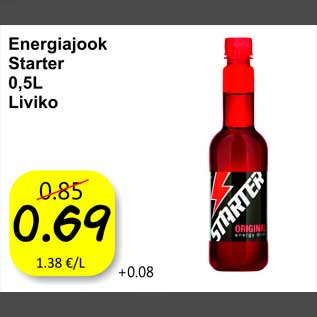 Allahindlus - Energiajook Starter 0,5l Liviko