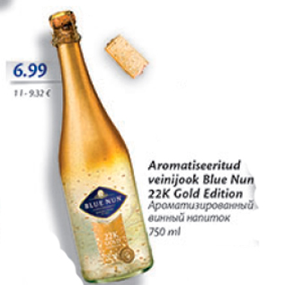 Allahindlus - Aromatiseeritud veinijook Blue Nun 22K Gold Edition 750 ml