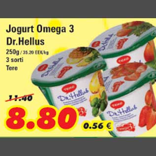 Allahindlus - Jogurt Omega 3 Dr.Hellus