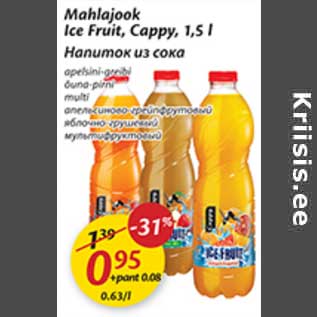 Allahindlus - Mahlajook Ice Fruit, Cappy, 1,5 l