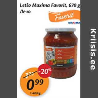 Allahindlus - Letšo Maxima Favorit, 670 g